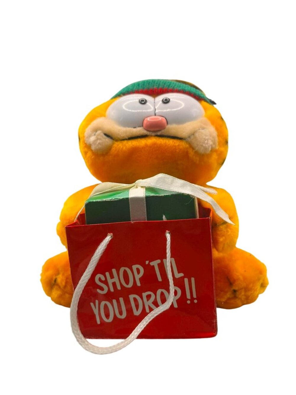Vtg New Old Stock Garfield 9"Plush "Shop Til You Drop" 1980s Dakin - Picture 4 of 13